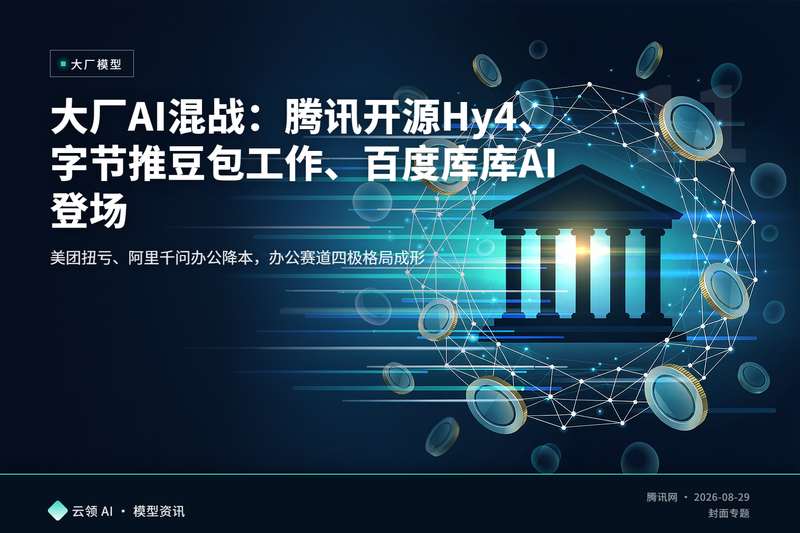 大厂AI混战：腾讯开源Hy4、字节推豆包工作、百度库库AI登场