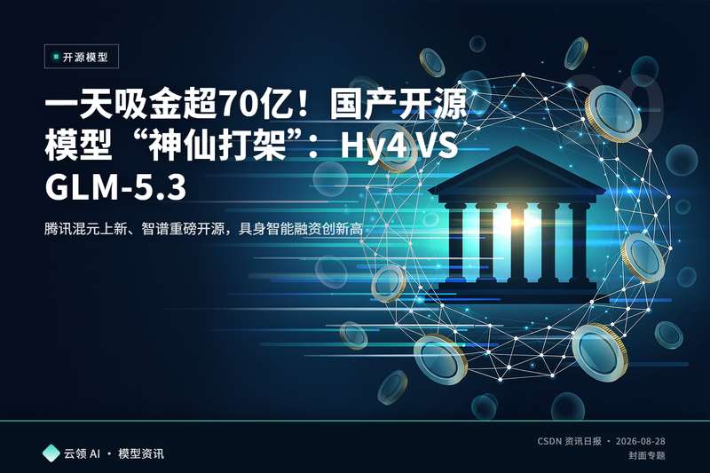 天吸金超70亿！国产开源模型“神仙打架”：Hy4 VS GLM-5.3